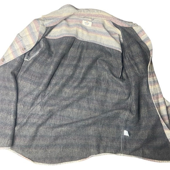Marine Layer vicente overshirt Striped Button-Up Shirt size M - Picture 5 of 8